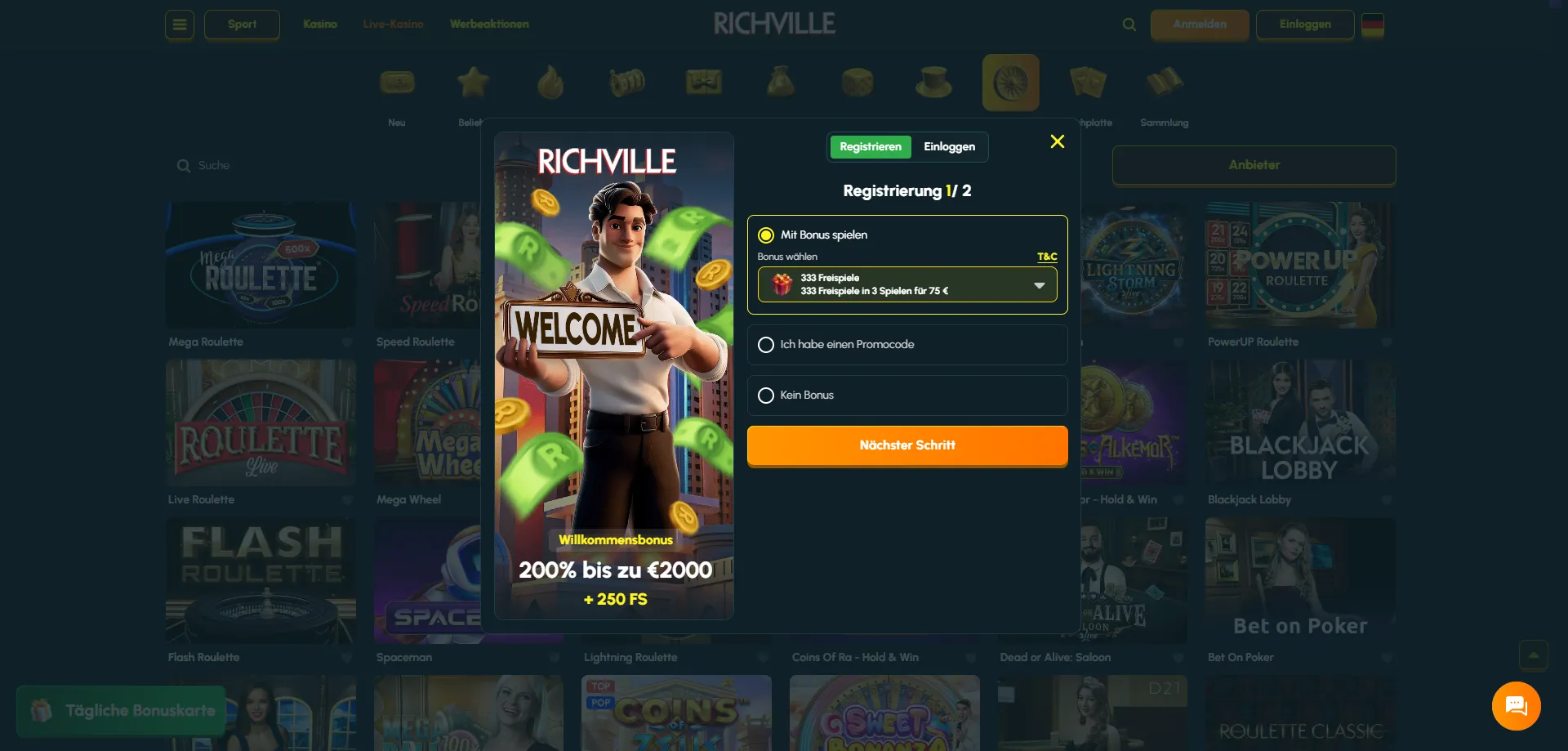 Richville Casino Registrierung &ndash; Konto in wenigen Minuten erstellen